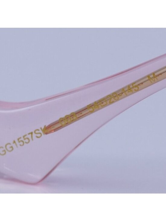 Gucci GG1557SK 003 Sunglasses Transparent Nude Square Frame, Pink Lenses main image 4